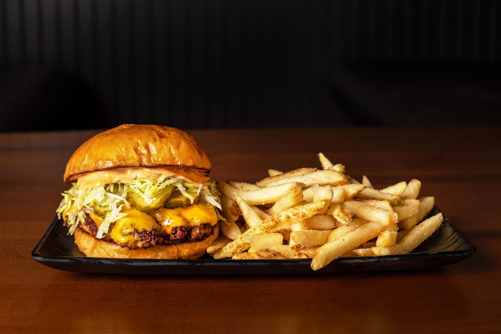 Smashburger and fries